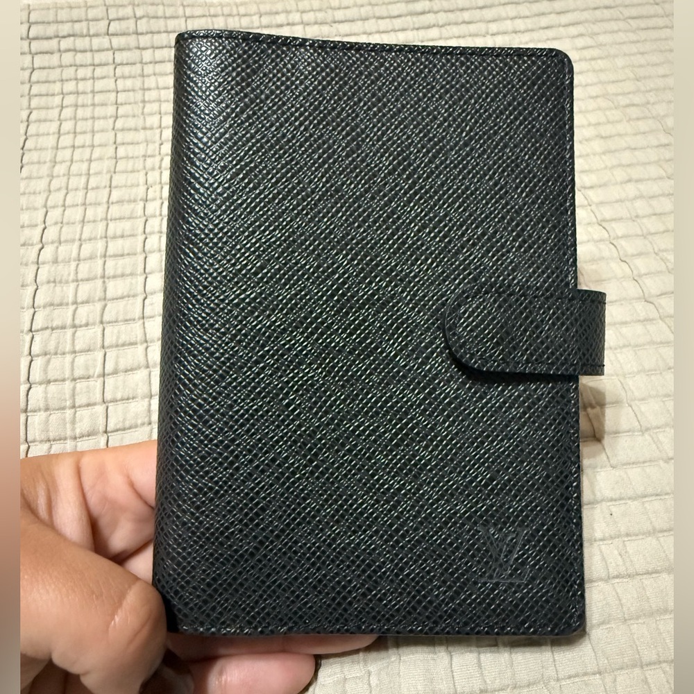 Louis Vuitton Vintage Black Epi Leather PM Agenda Cover